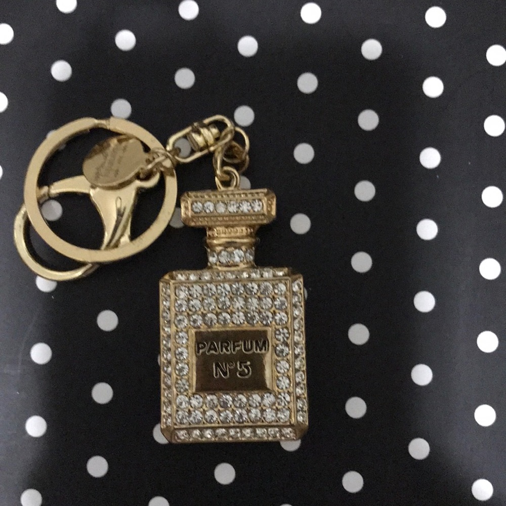 Gold Perfume keychain
